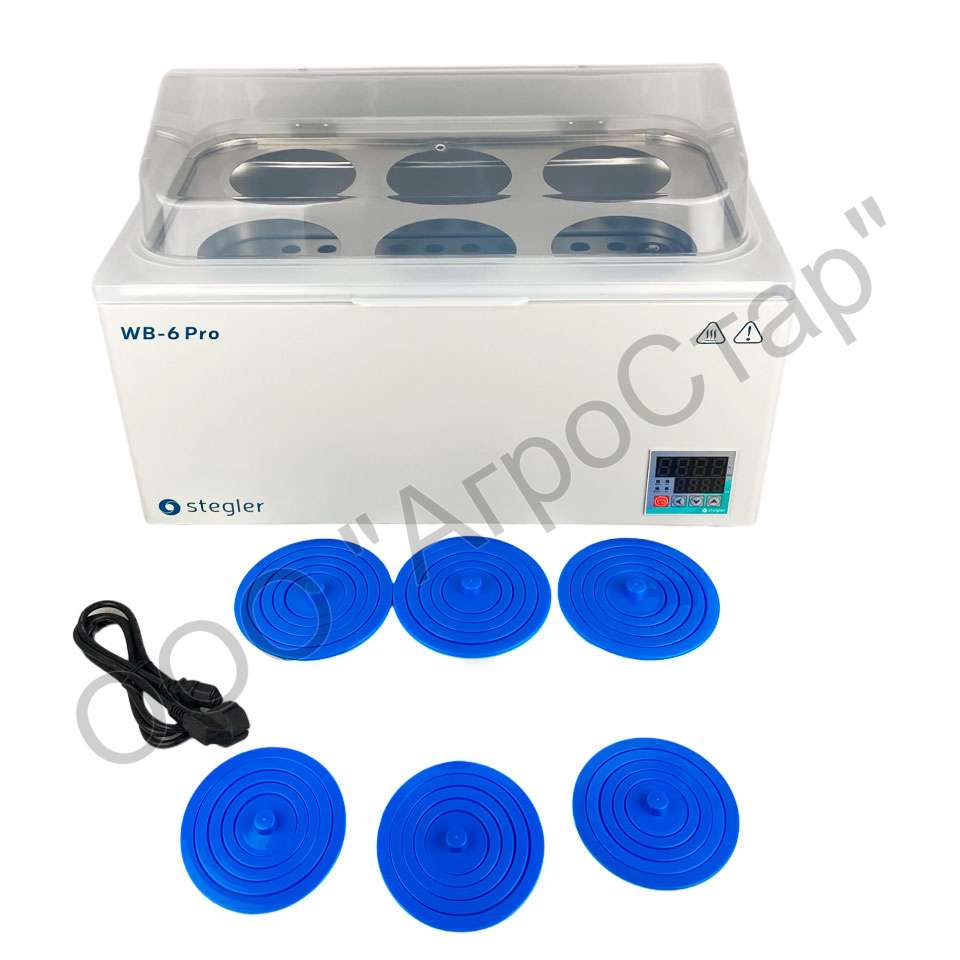 Водяная баня stegler wb 6 pro (23 л, tкомн.+5...100 °С, 6 мест)5