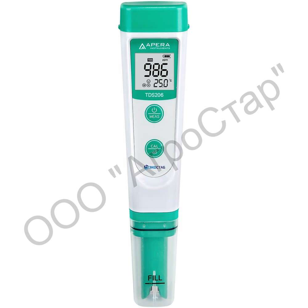Карманный кондуктометр (TDS-метр) ЭКОСТАБ TDS206