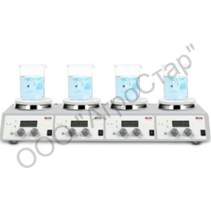 Мешалка магнитная DLAB MS-H340-S4 (4-местная, 4х10 л, 200...1500 об/мин, 340 °С)