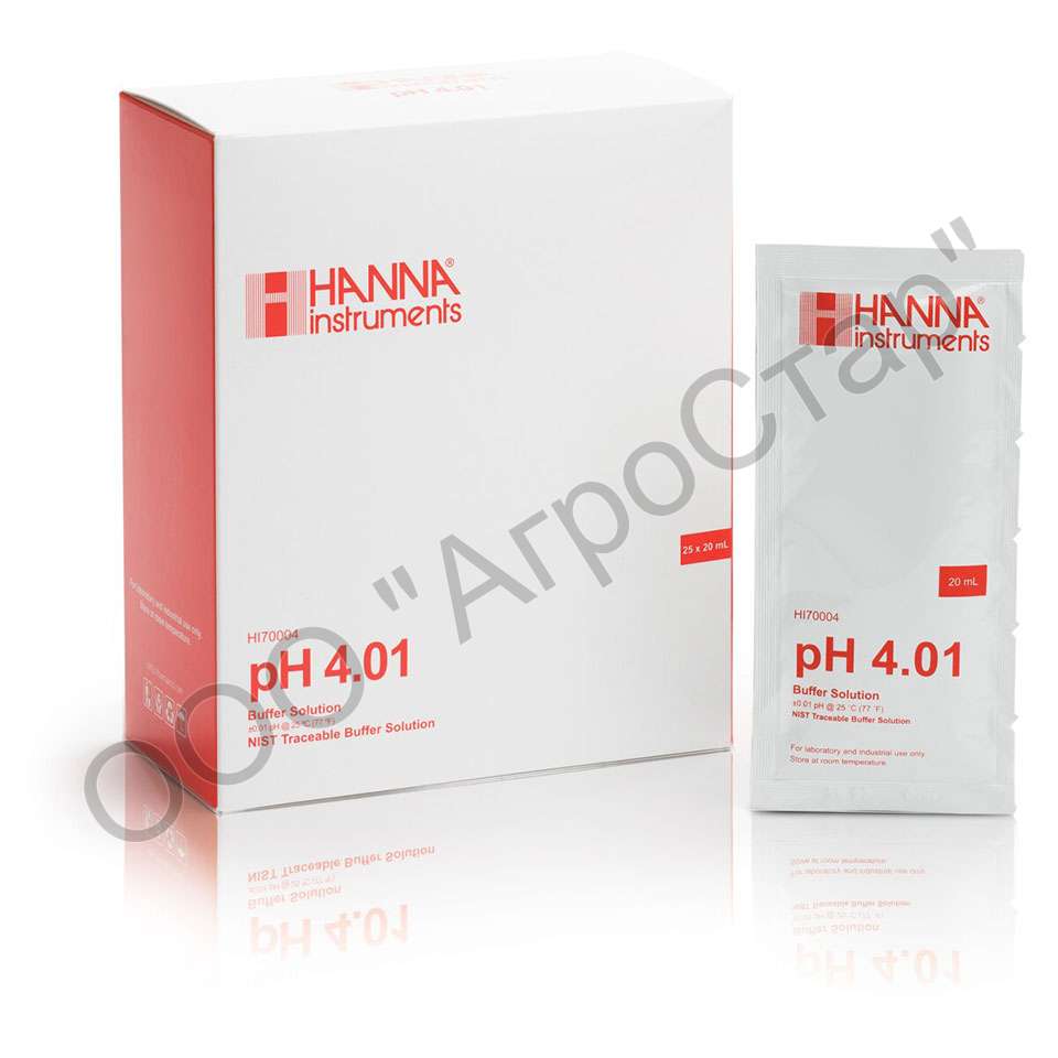 Раствор для калибровки HANNA HI 70004 P (рН 4,01; 25х20 мл)