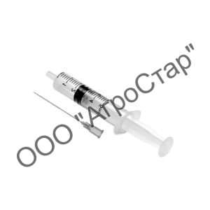 Шприц одноразовый стерильный 5 мл, с иглой 22G, трёхкомпонентный